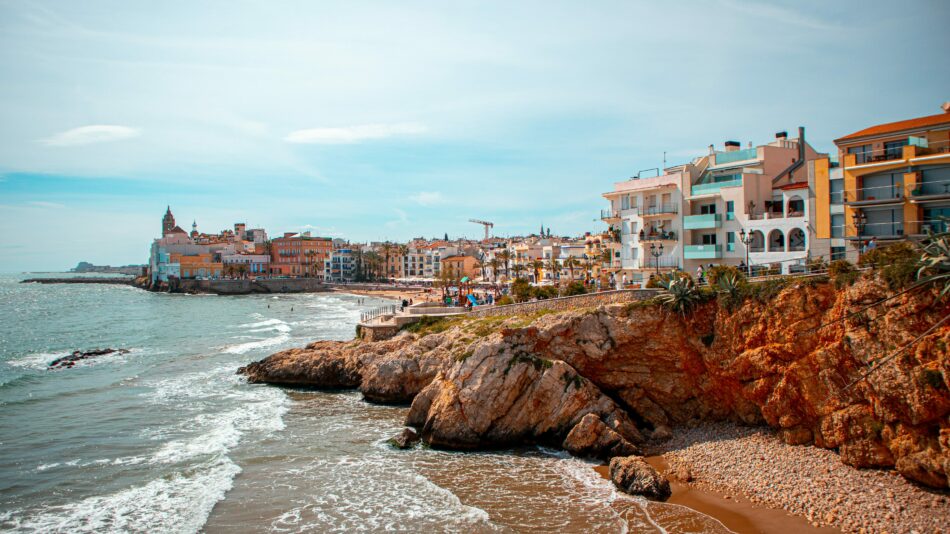 City of Sitges on the coast of Spain