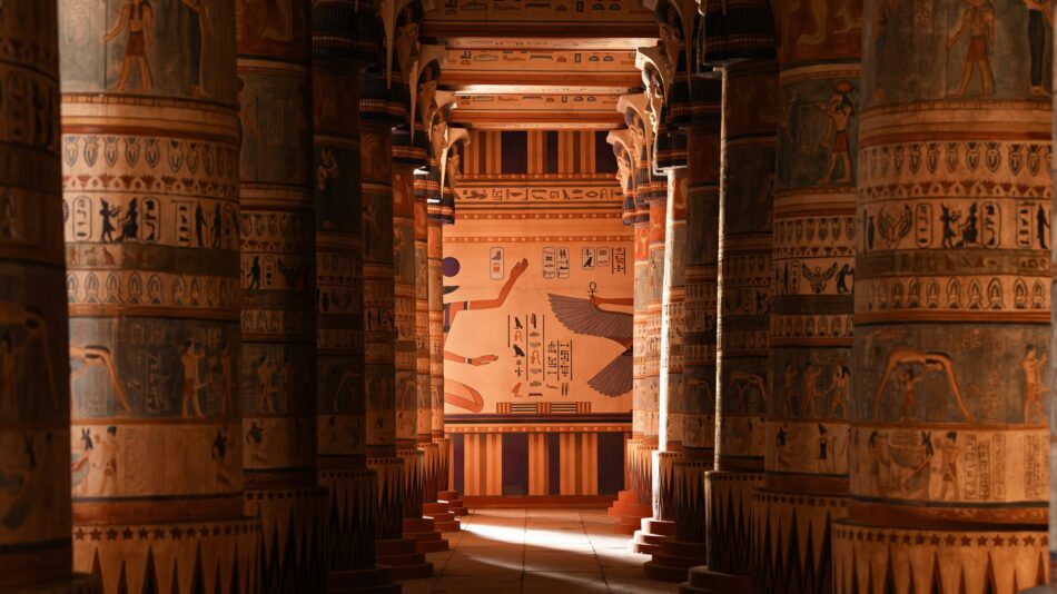 Egyptian architecture depicting gods