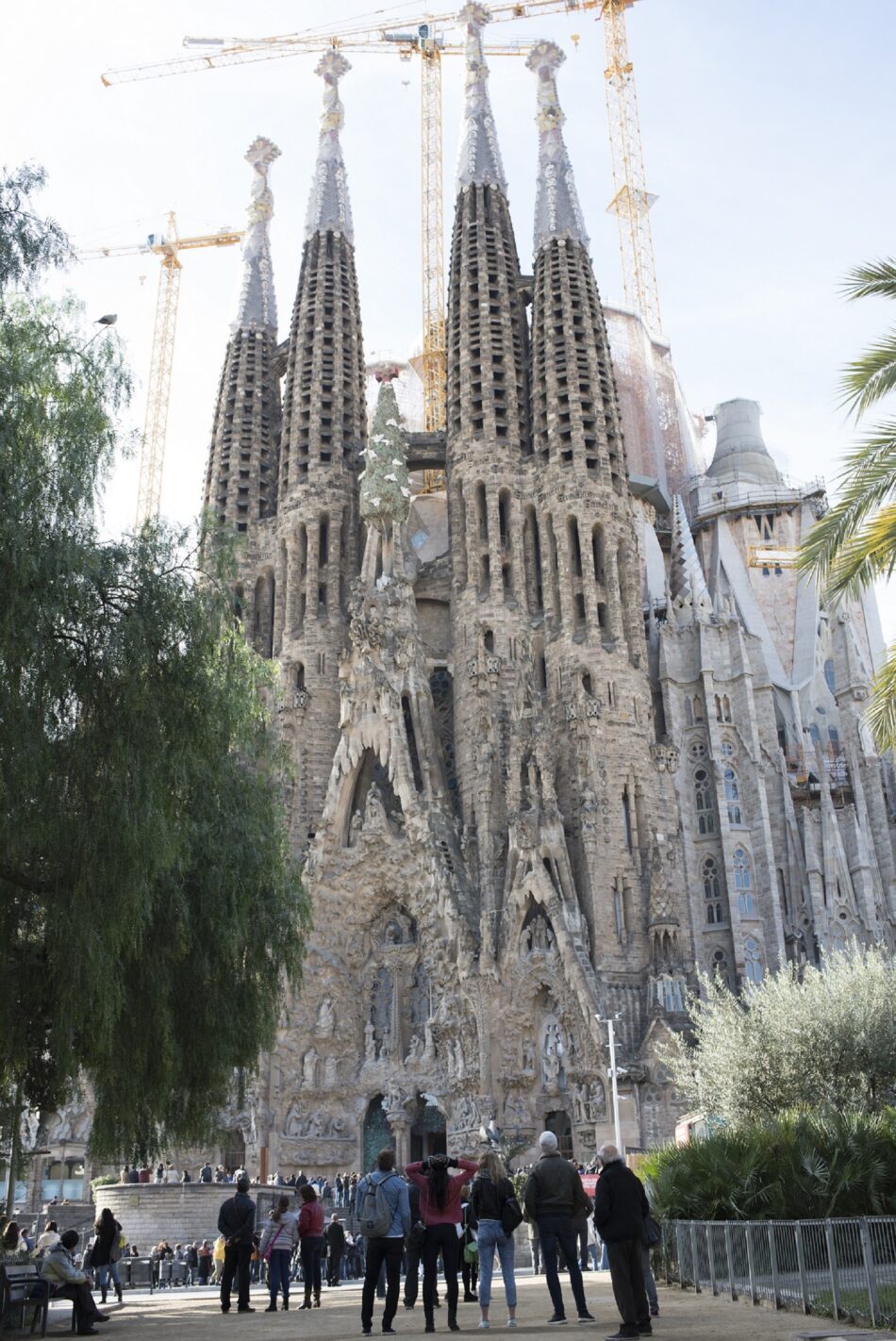 Barcelona's iconic Sagrada Familia church showcases stunning architecture.