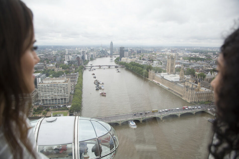 Looking out onto London