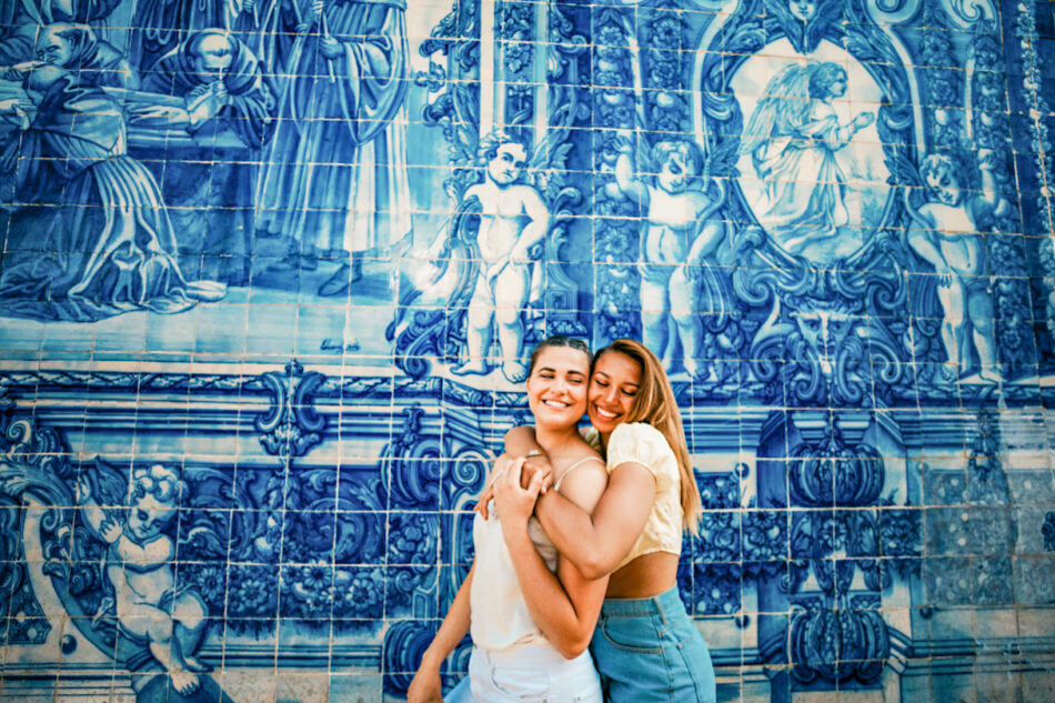 Blue tiles in Portugal