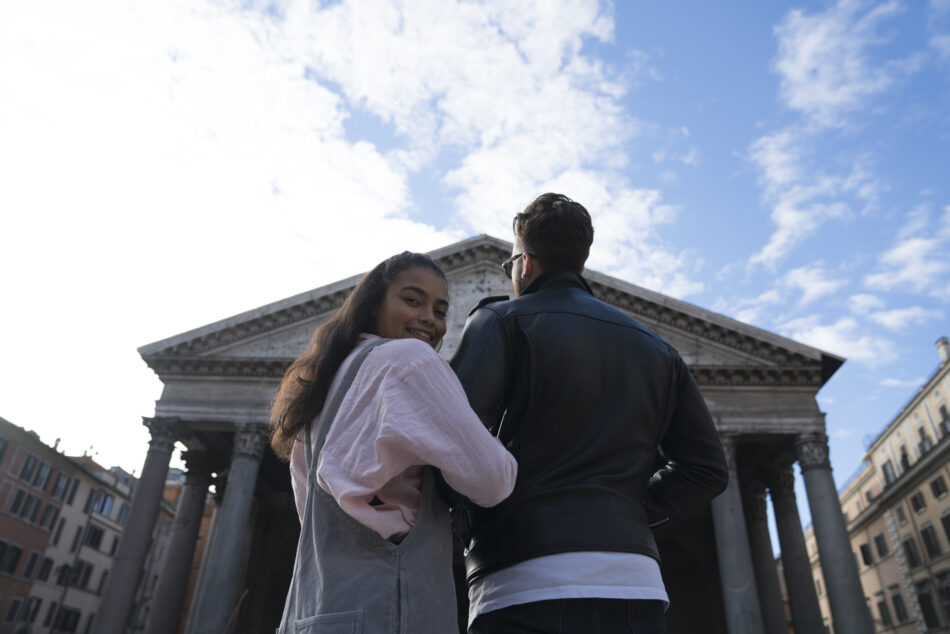 girl and guy in rome