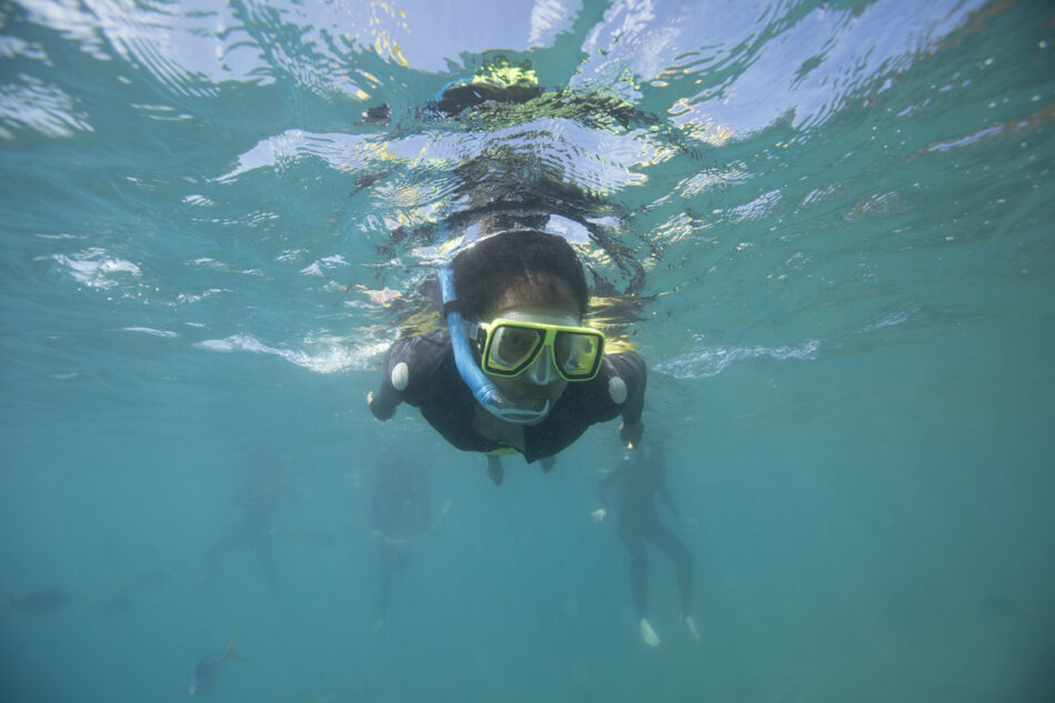 Girl snorkelling - things in do in croatia