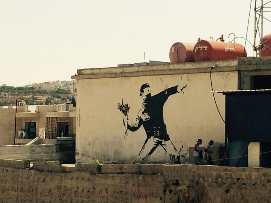 Banksy Flower Thrower West Bank
