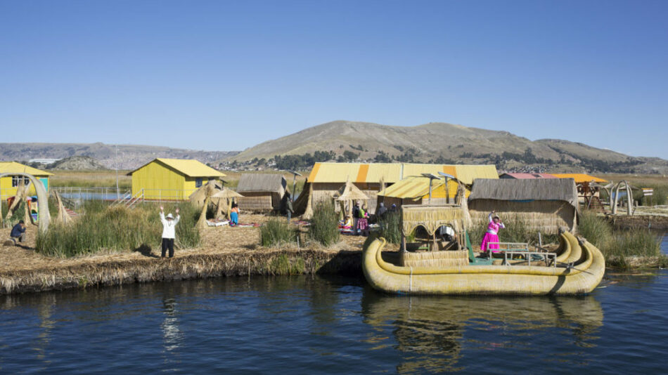 A group of people on a boat in Latin America.