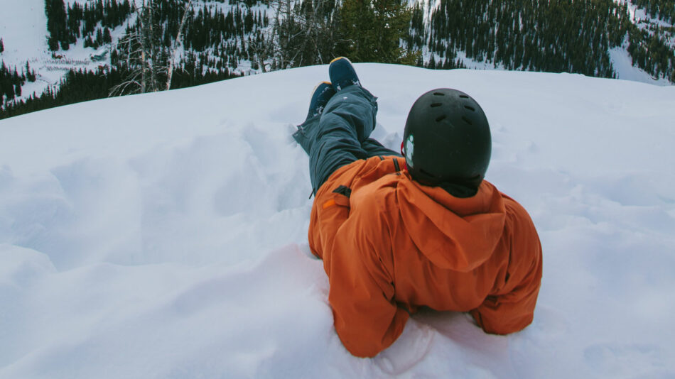 snowboarder in snow