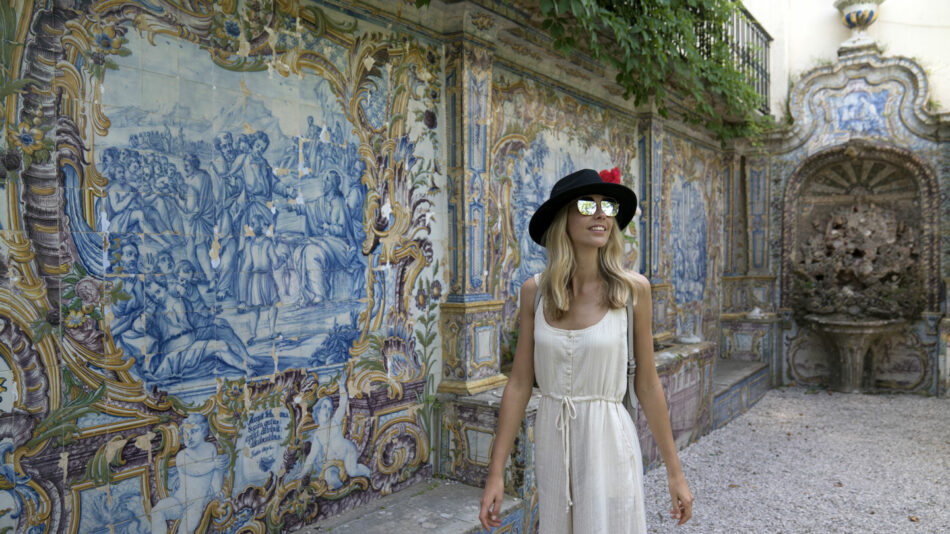 girl exploring Lisbon