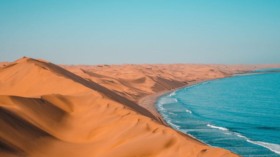 dunes of desert in Namibia