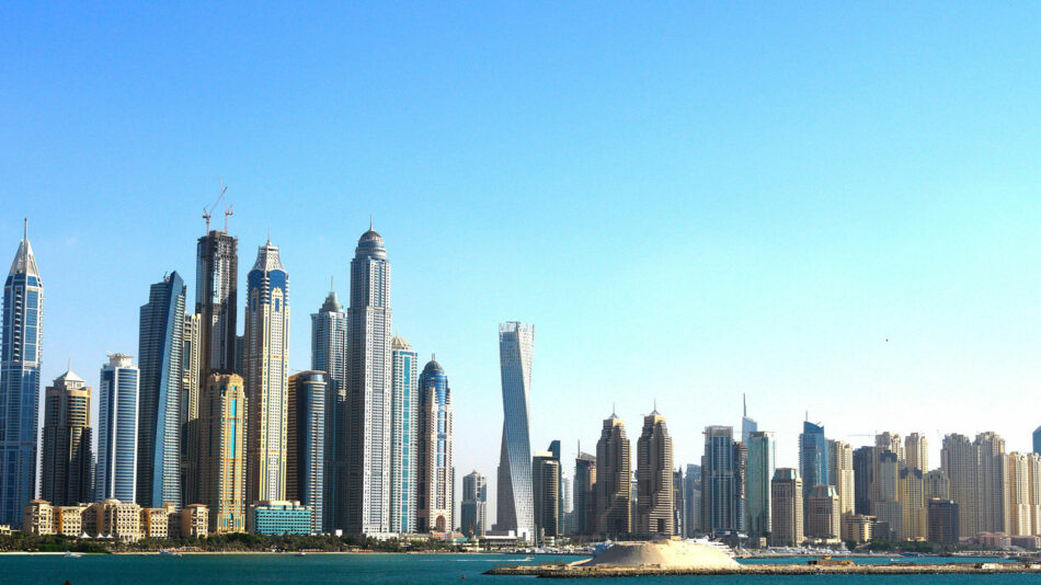 city skyline of dubai