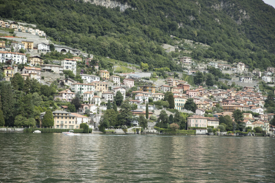 Lake Como hillside from the water