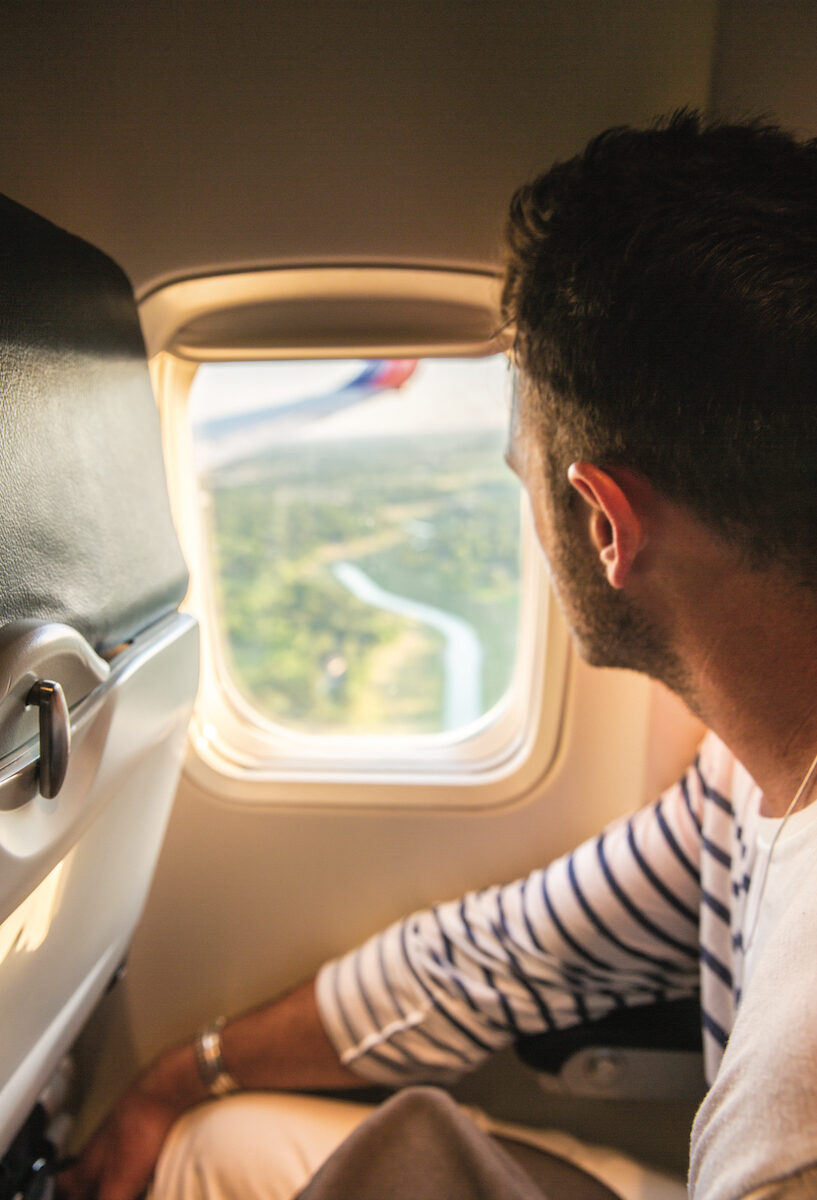 Man on plane