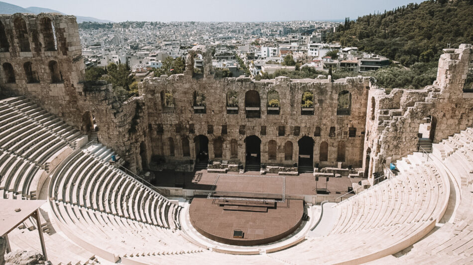 The acropolis in athens, greece.