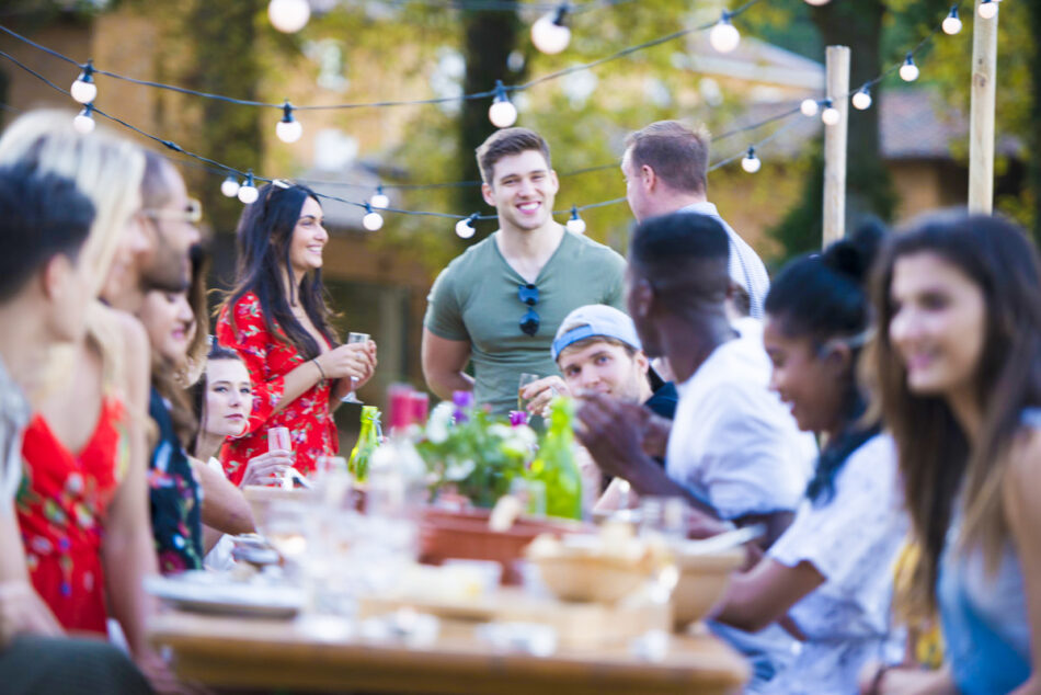 A group of friends eating together (one of our favourite things to do in Spain!)