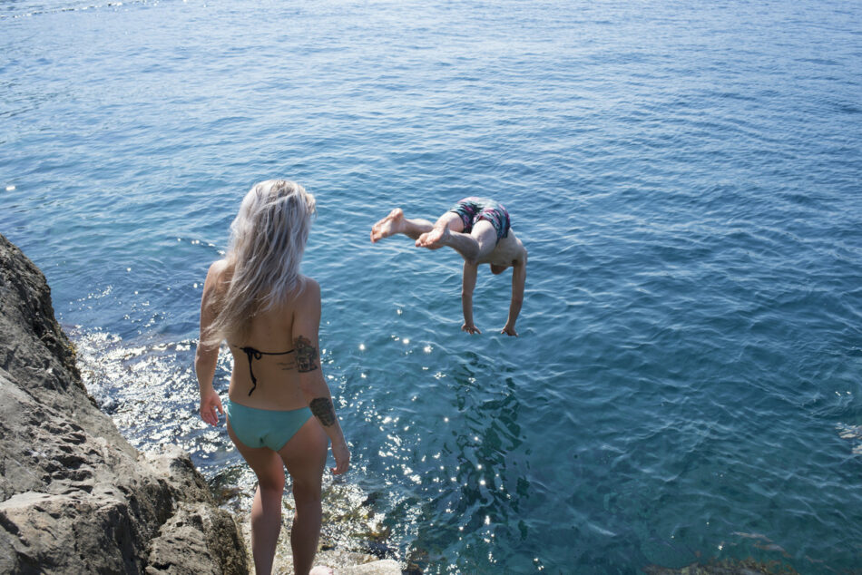 Jumping off cliff in Croatia - things to do in croatia