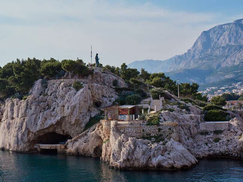 Contiki Croatia sailing, rocky island.