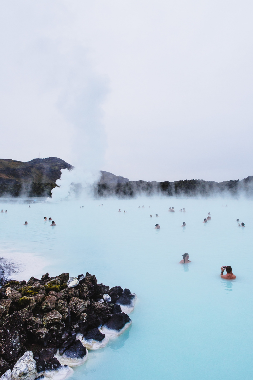 The blue lagoon in iceland.