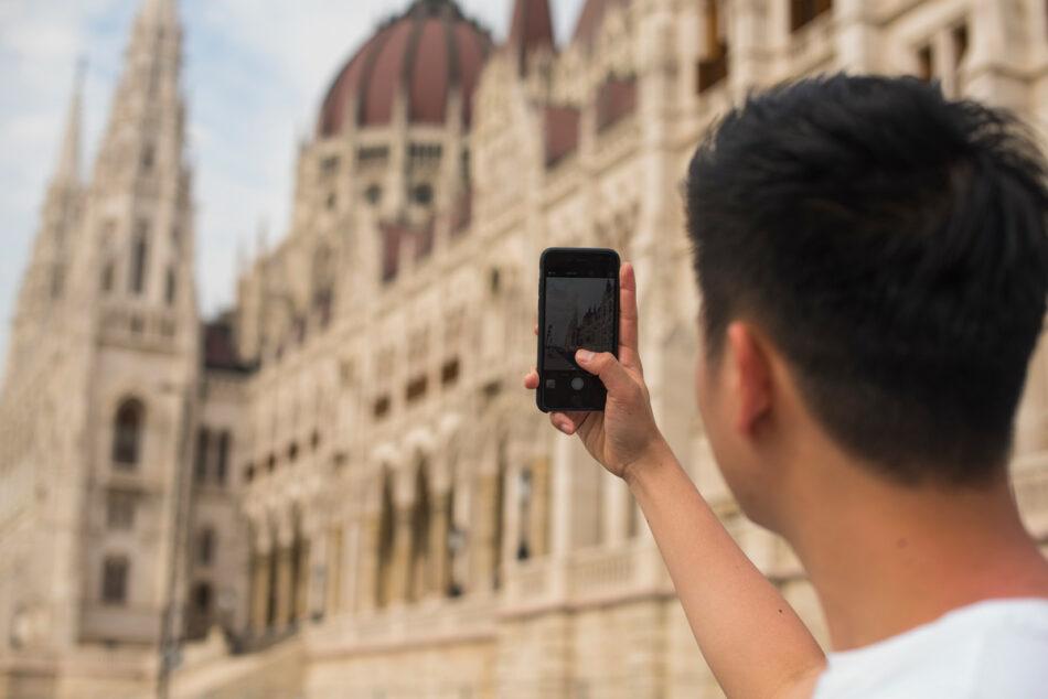 Boy taking picture