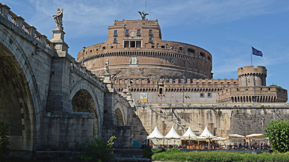 A castle with a bridge over a river.