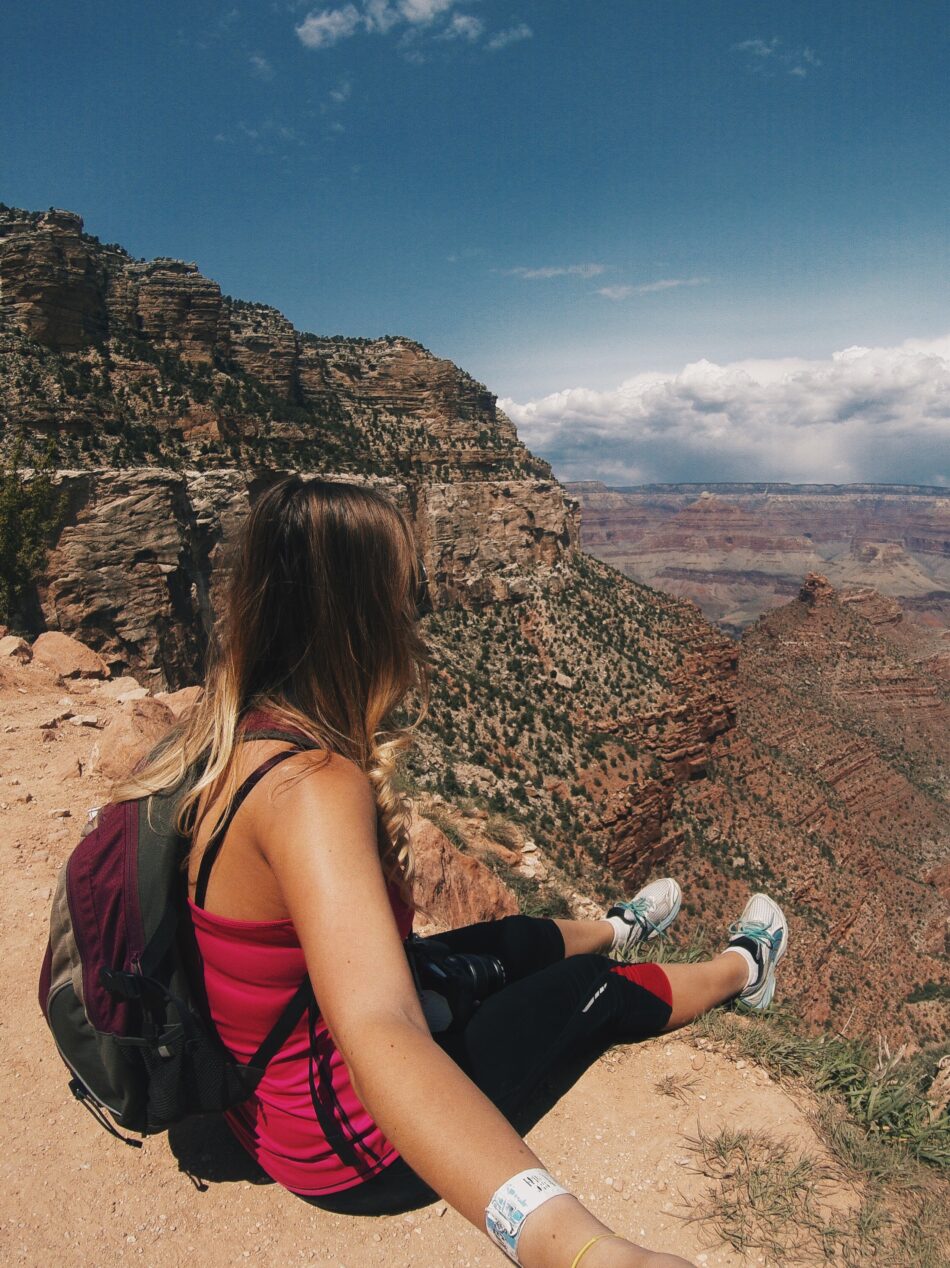 Kate looking out grand canyon travel changed life