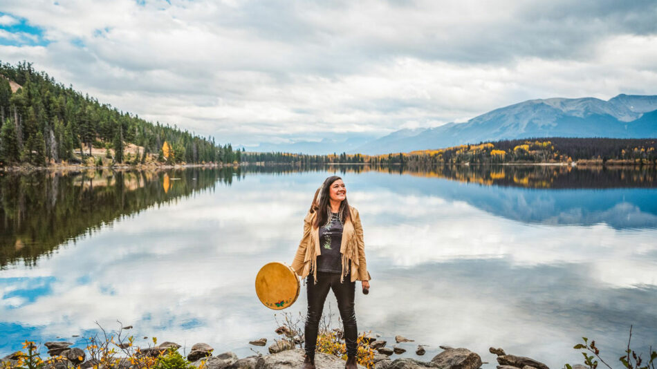 Cree community in Jasper Canada