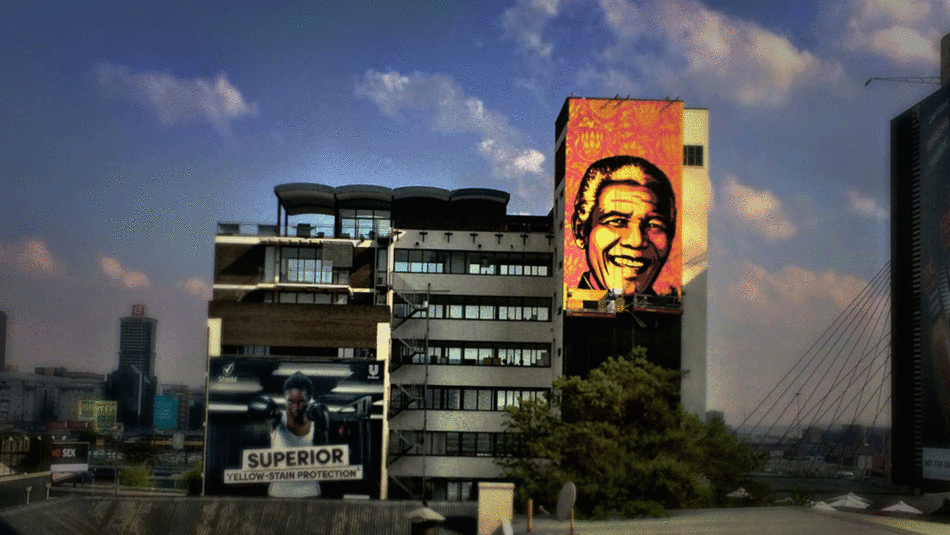 Nelson Mandela mural Johannesburg