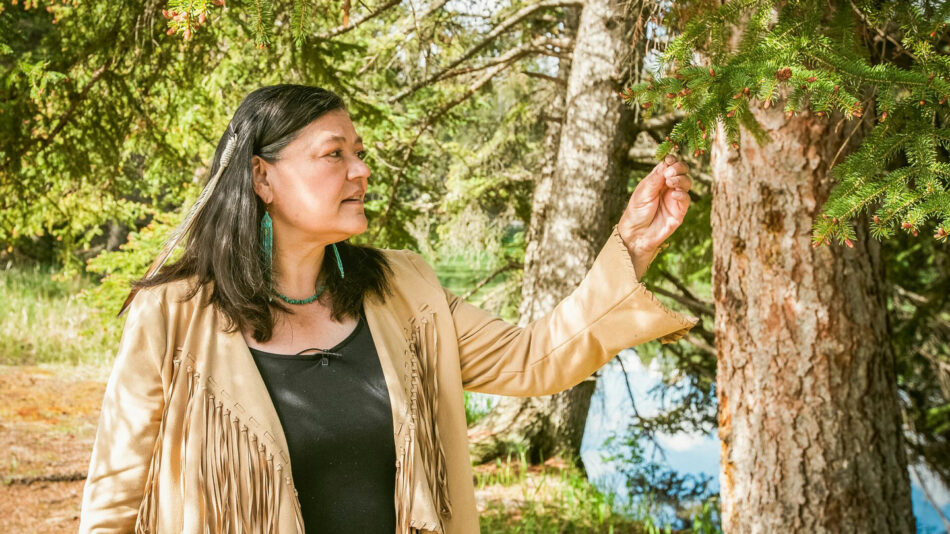 Cree woman in Jasper National Park