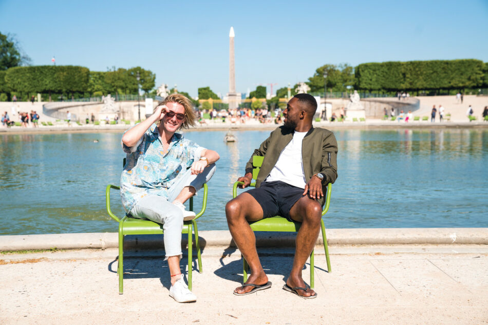 Paris boys in Tulleries garden