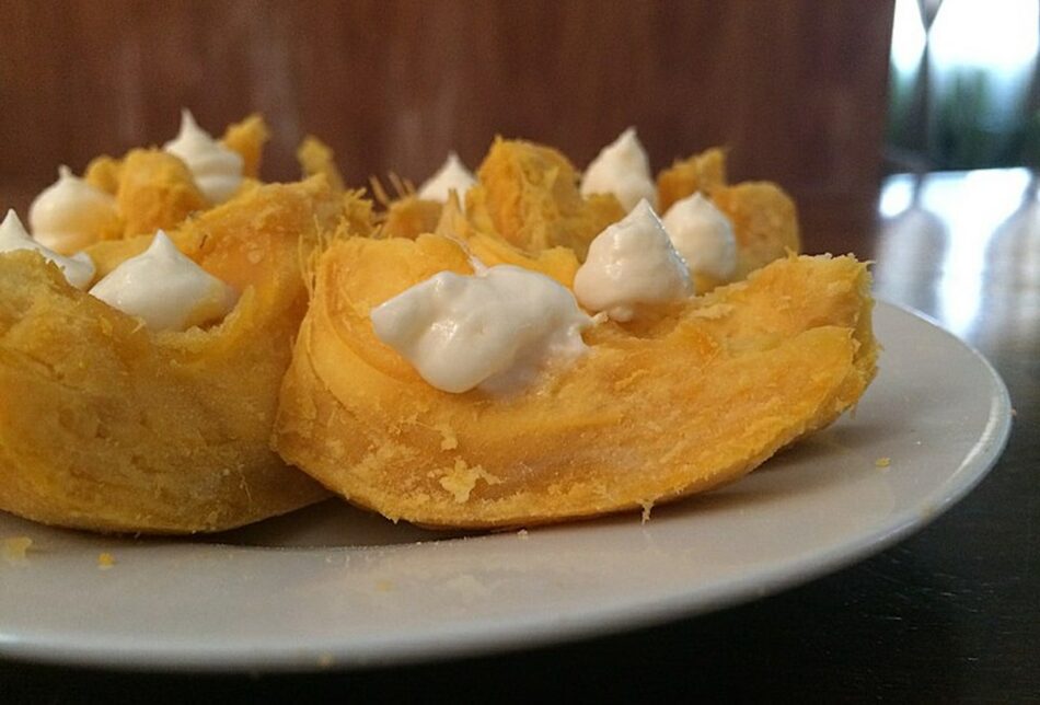 Peach palm fruit, with mayonnaise