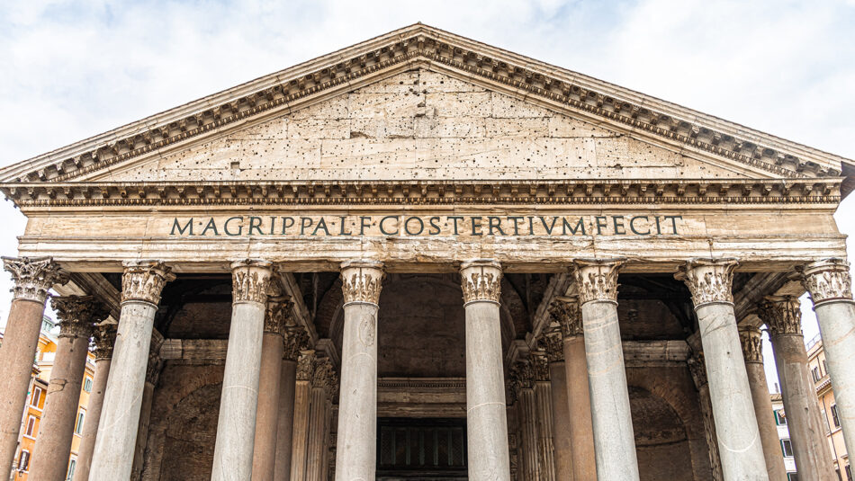 The pantheon in rome, italy.