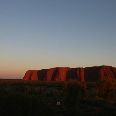 Uluru, Northern Territory at sunset.