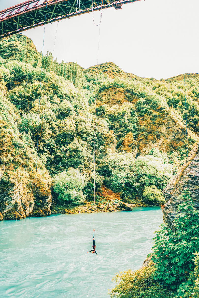 Kawarau Bridge Bungy Jump in Queenstown, New Zealand.