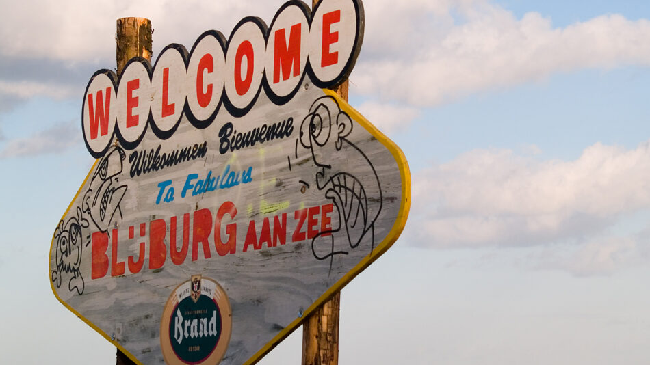 Amsterdam on a budget - Blijburg beach sign