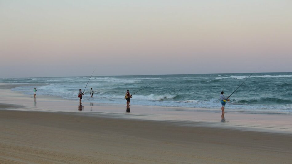 beach fishing on fraser island