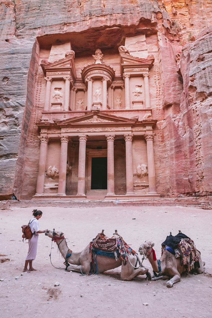 The Treasury of Petra in Jordan is a must-visit destination when packing for a holiday.