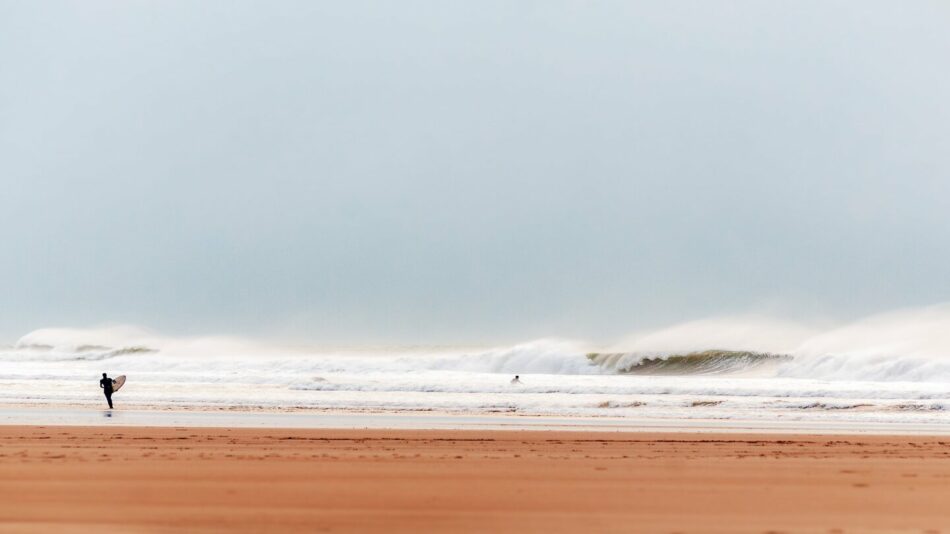 shores of croyde bay, north devon, uk