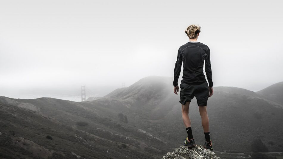 Man exercising solo