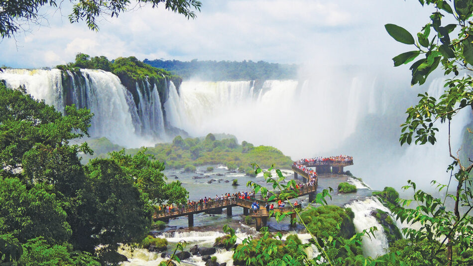 Iguazu falls in Latin America with Contiki.