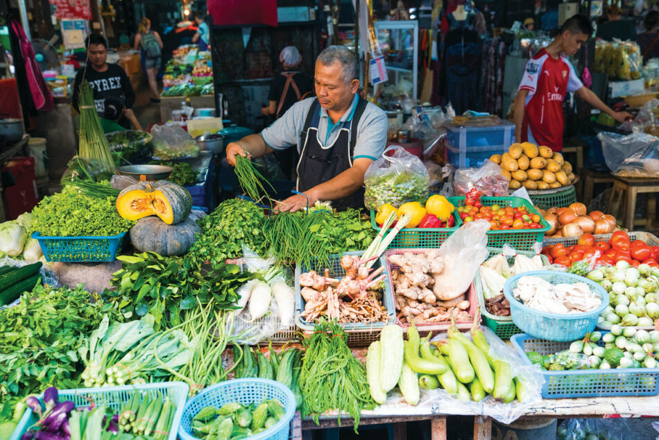 local vegetables food market