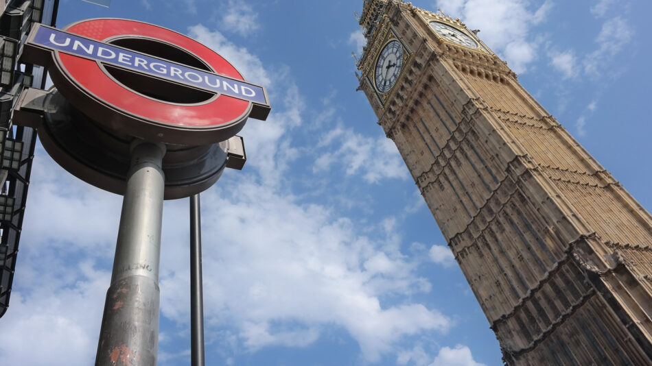 Image looking up at Big Ben in London