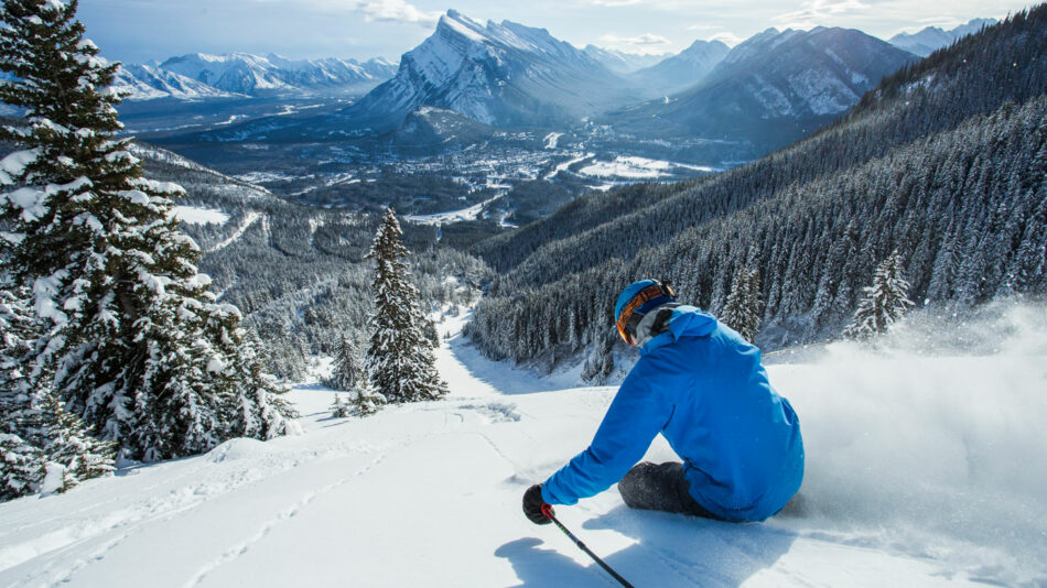 Skiing on Mt. Norquay