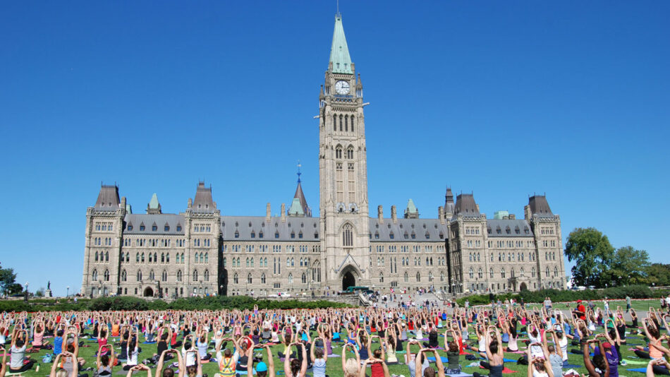 Yoga on Parliament Hill