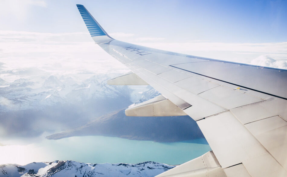 plane flying above argentina