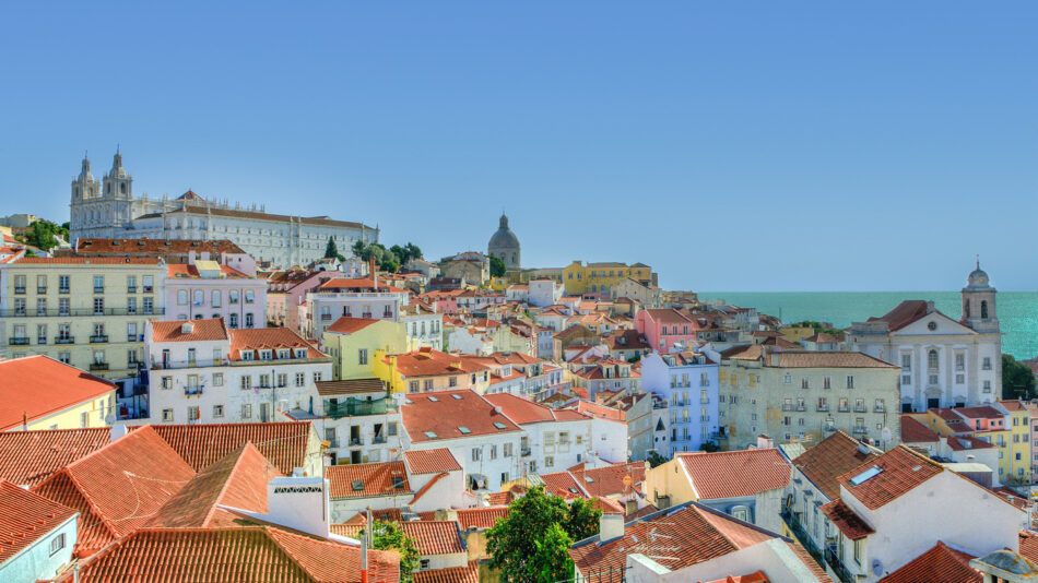 romantic travel destinations - image of the rooftops of lisbon