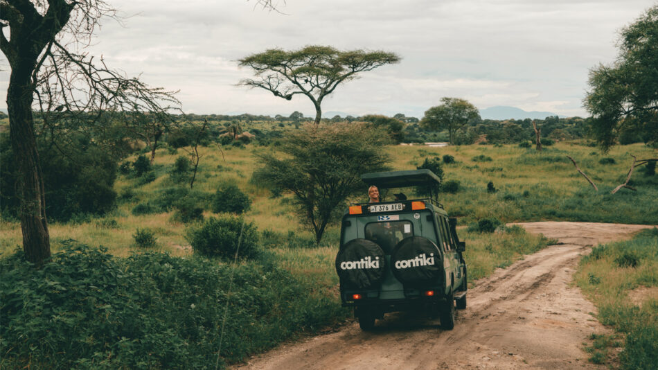 Contiki East Africa Safari vehicles