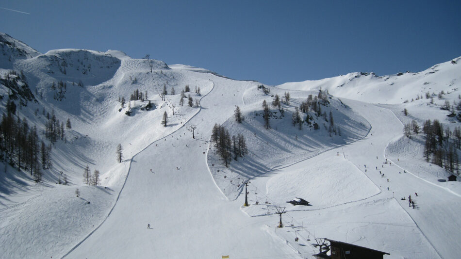 A snowy ski slope in Austria.