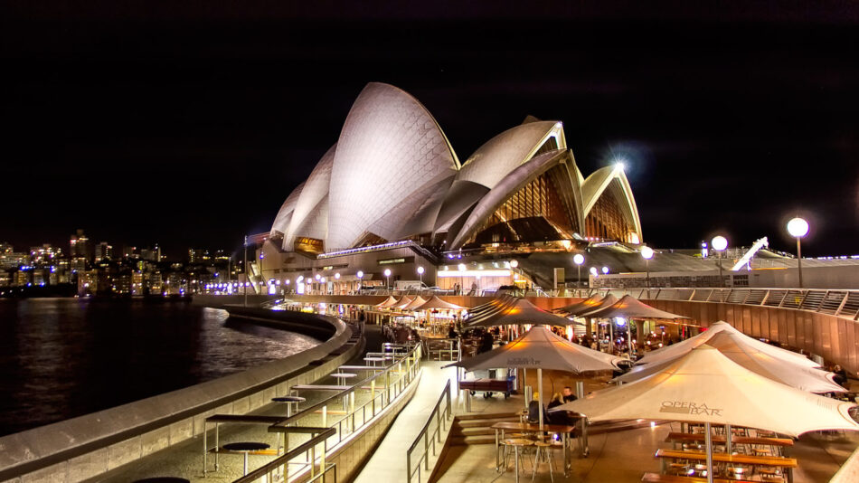 Things to do in Sydney - image of Opera Bar at night