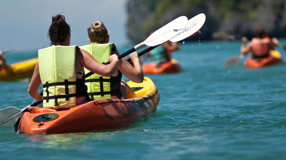 things to do in dubrovnik - image of two girls sea kayaking