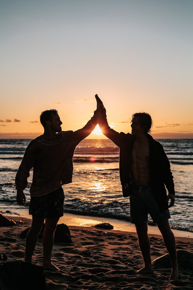 Two friends on holiday together