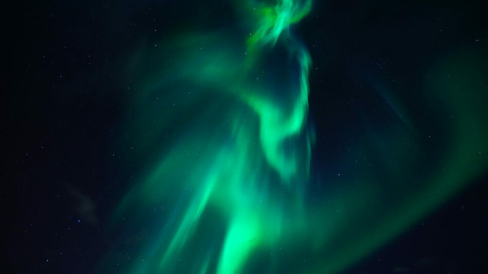 The stunning aurora borealis in Iceland.