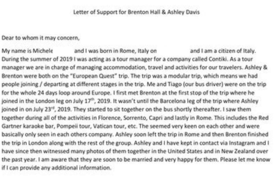 A heartfelt letter of support for Brian and Kelly, a real travel love story.